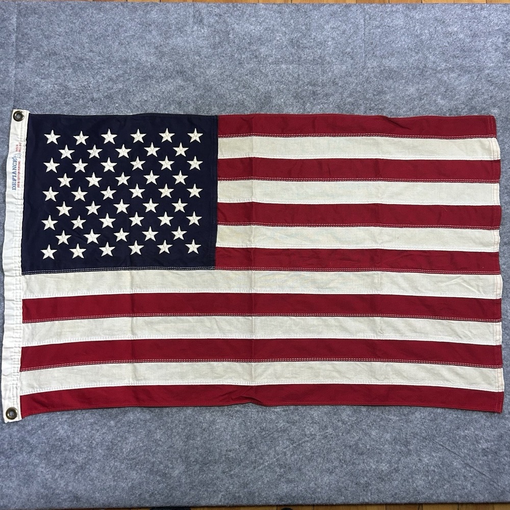 True Vintage 50 Stars American Flag Defiance By Annin Flag-makers 34.8" X 20.8"